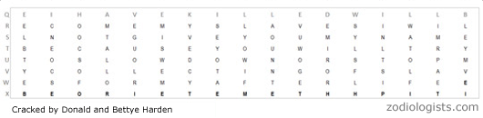 Zodiac 408 Cipher Solution 3