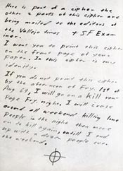 Zodiac Killer July 31, 1969 Letter2
